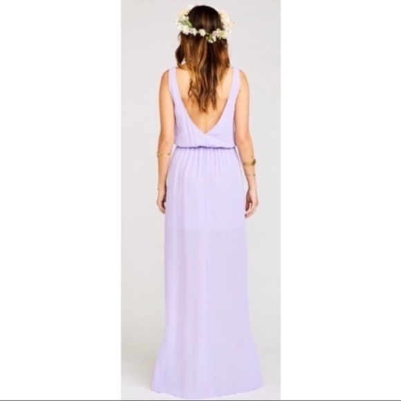 NWOT SMYM Kendal Maxi Dress in Lilac Crisp Chiffon - Picture 3 of 9